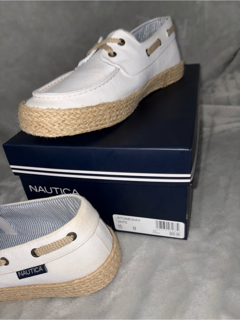 NIB Náutica Stoneway Women White Boat Shoes size 10 - Picture 11 of 12